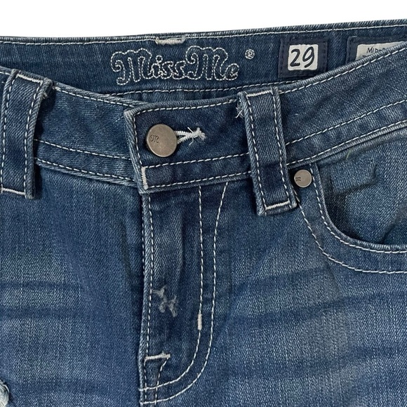 Miss Me Stylish Blue Distressed Women's Jeans Size 29 - Picture 3 of 5